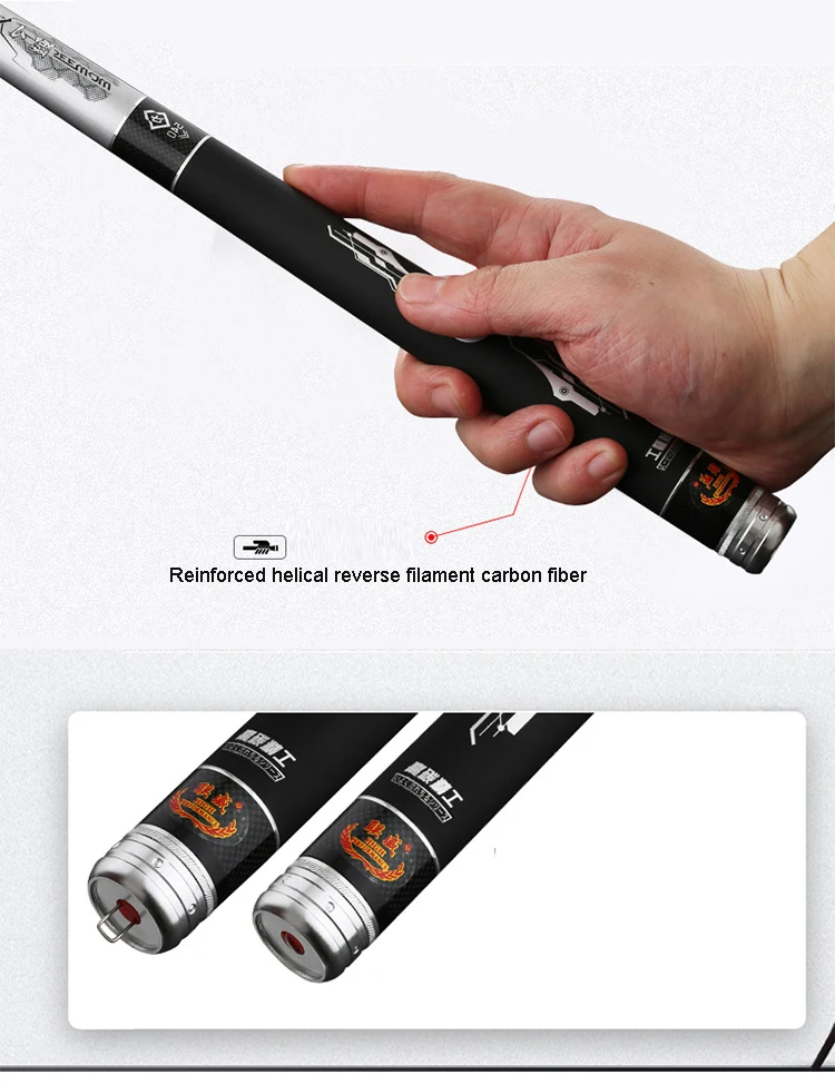 carbon rods 3.6-7.2M Carp Fishing Rod feeder Hard Fiber Telescopic Fishing Rod