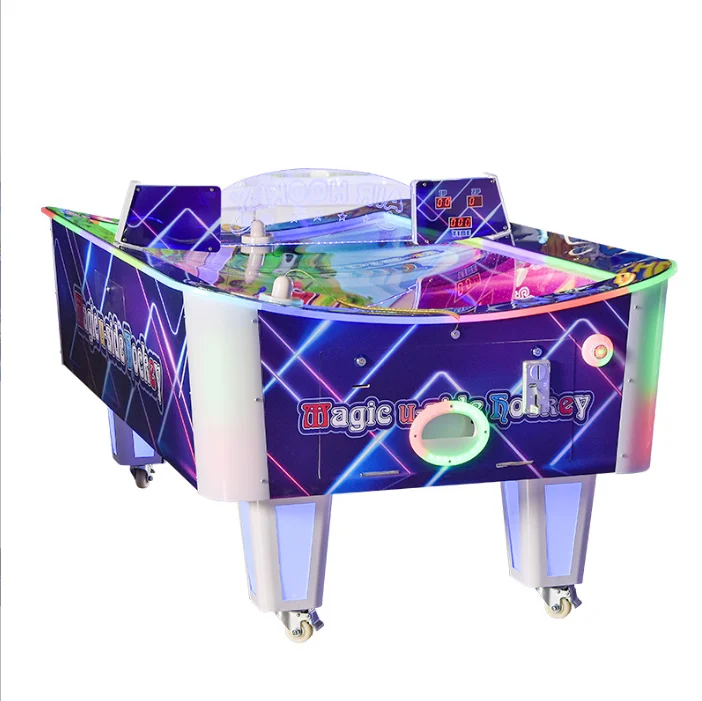 coin operated video games Curved Hockey Arcade Hockey game Machine With Desktop Games