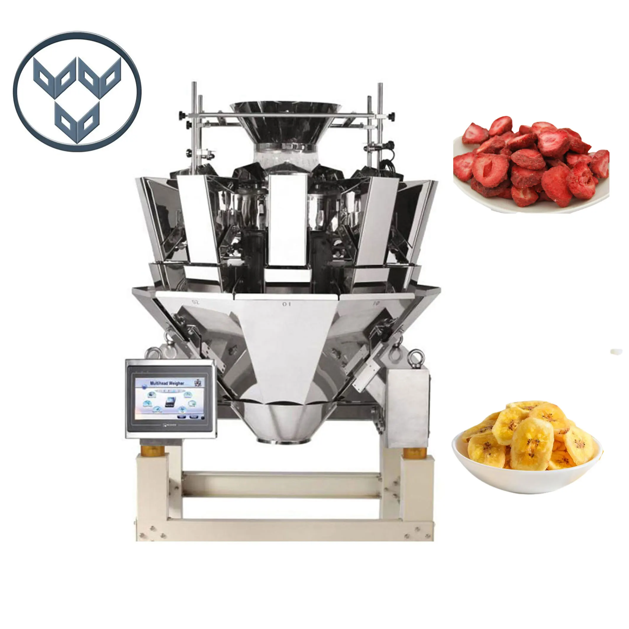 304SS 50g 100g Dried Fruits Dried Banana Dried Strawberry Weighing Multi Head Weighing Machine