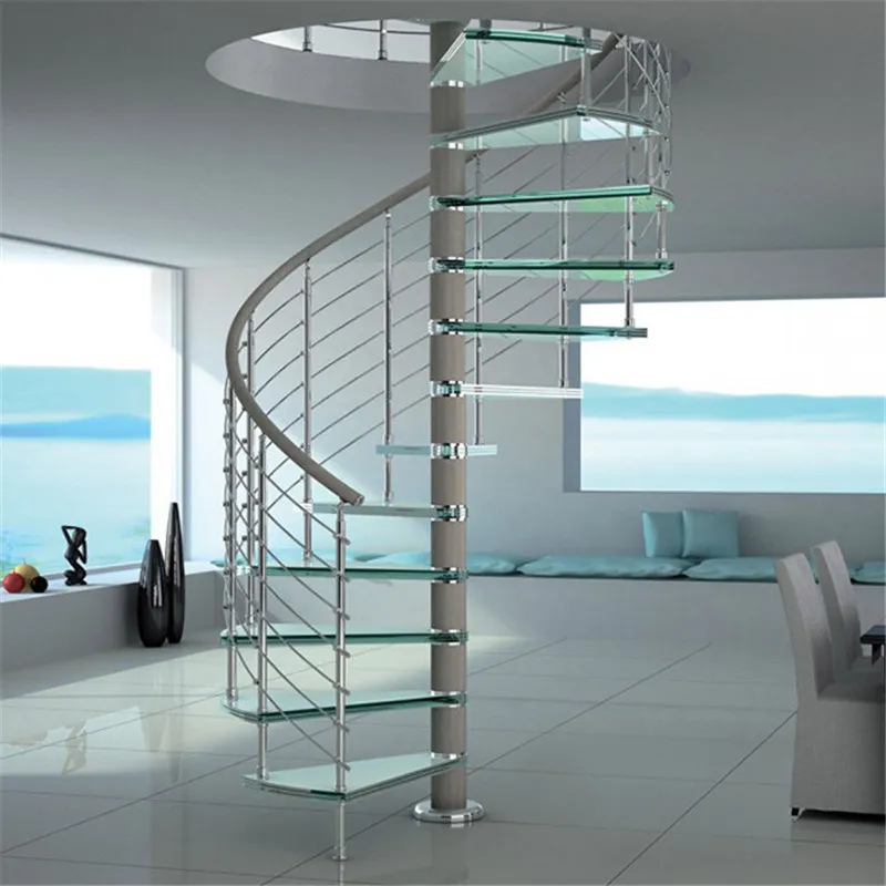 Prima Straight Staircase Solid Wood Staircase Wood Steps Miniature Spiral Staircase Right Iron