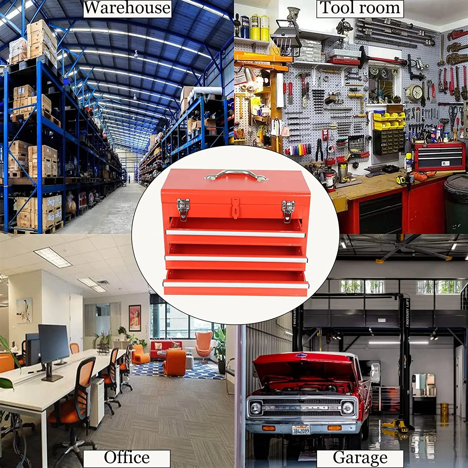 Heavy Duty Metal Storage Cabinet Garage Mechanic Organizer Tool Box