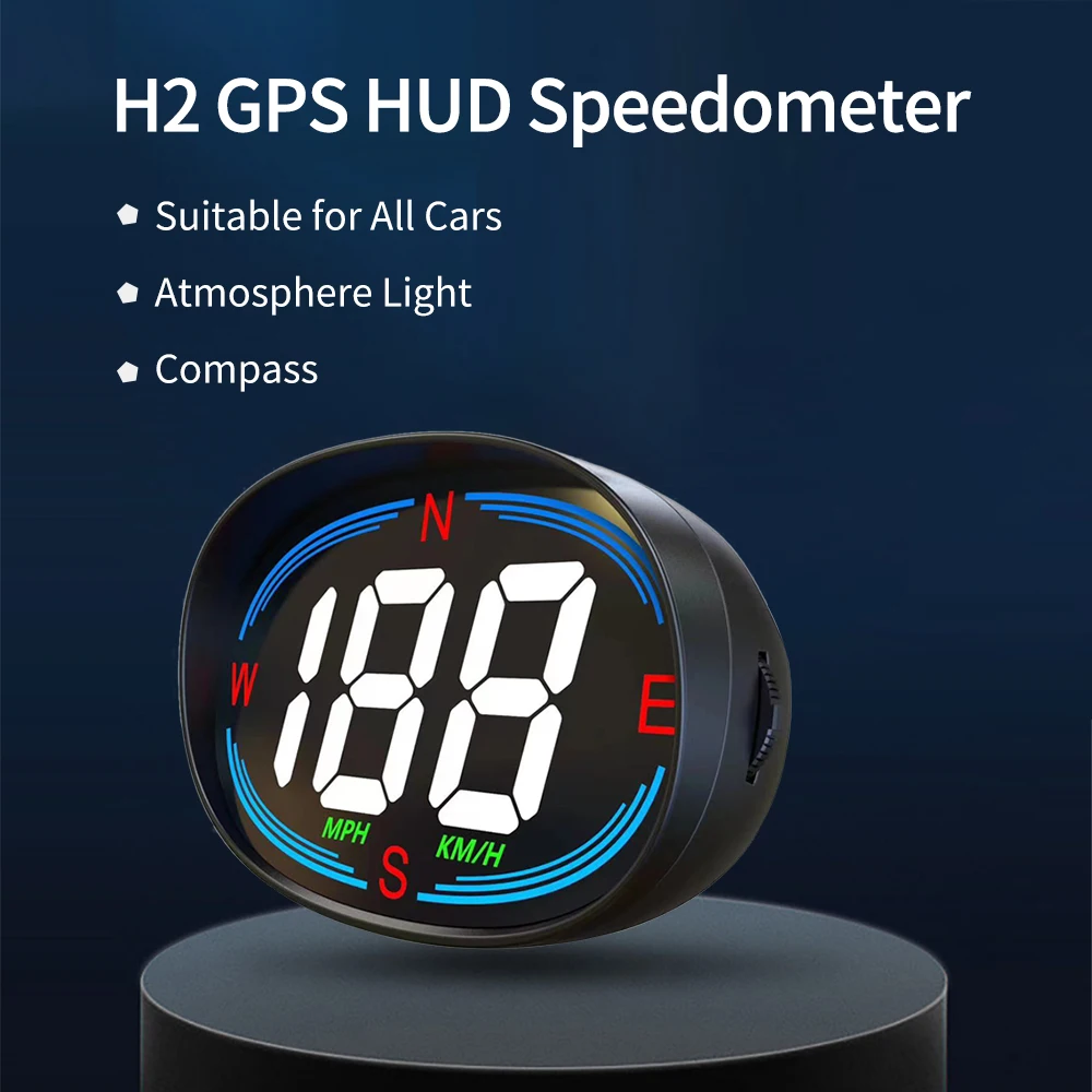 2024 New H2 Cheap HUD Car GPS Head up displays Universal Speedometer for cars trucks bus