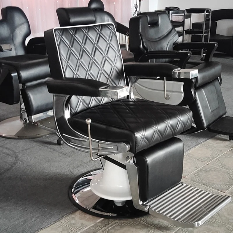 king shadow black gold chrome reclining equipment barber chairs vintage