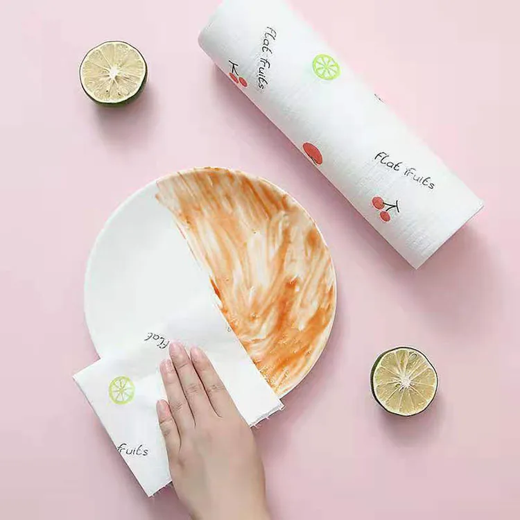 Wholesale Household Cleaning Products Disposable Nonwoven Kitchen Roll Rag Dishcloth Duster Dish Towel Wipe Cleaning Cloth