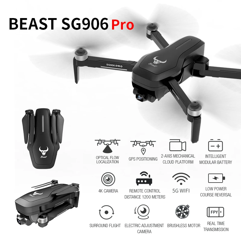  SG906 Pro GPS 4K 2 Ось Gimbal профессиональная портативная рация с HD камера Дроны большим радиусом RTF Квадрокоптер дистанционным управлением VS DJI MAVIC