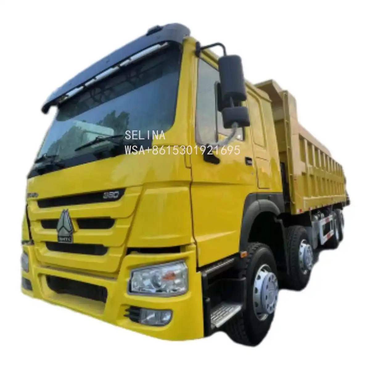 USED HOWO 8X4 DUMP TRUCK WITH EURO 4 EMISSION HYDRAULIC DUMP SYSTEM 380 HP