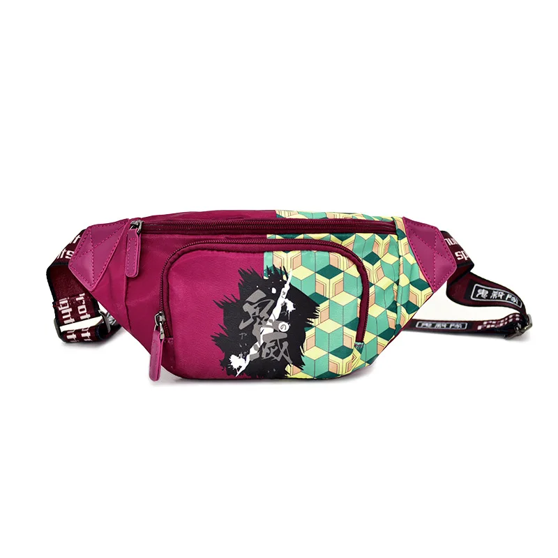 B090 Kamado Tanjirou Nezuko Agatsuma Zenitsu Tomioka Giyuu Kaneki Ken Scout Legion Waist Bag Outdoor Running Fanny Pack