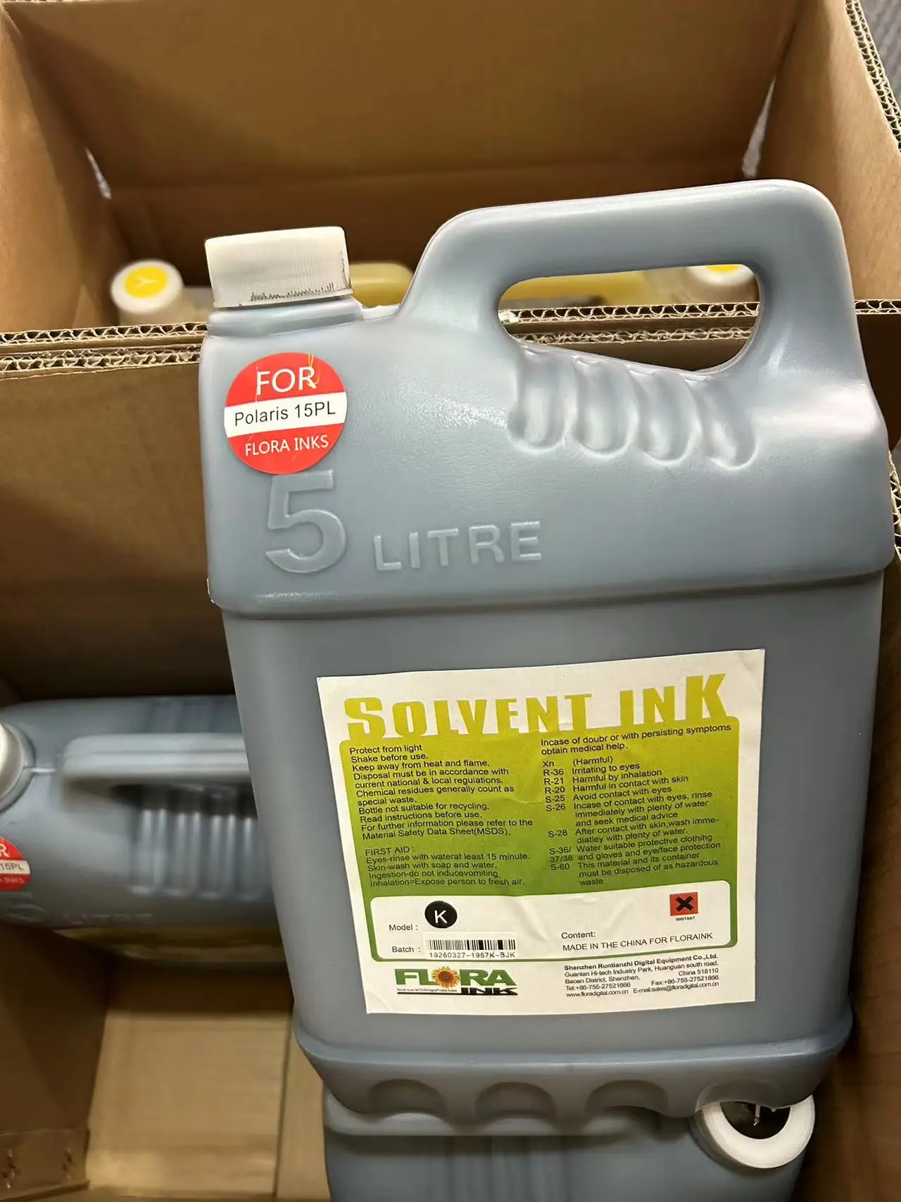 flora solvent printer Original flora 5000ml eco solvent ink use for spectra pq512 15pl print head