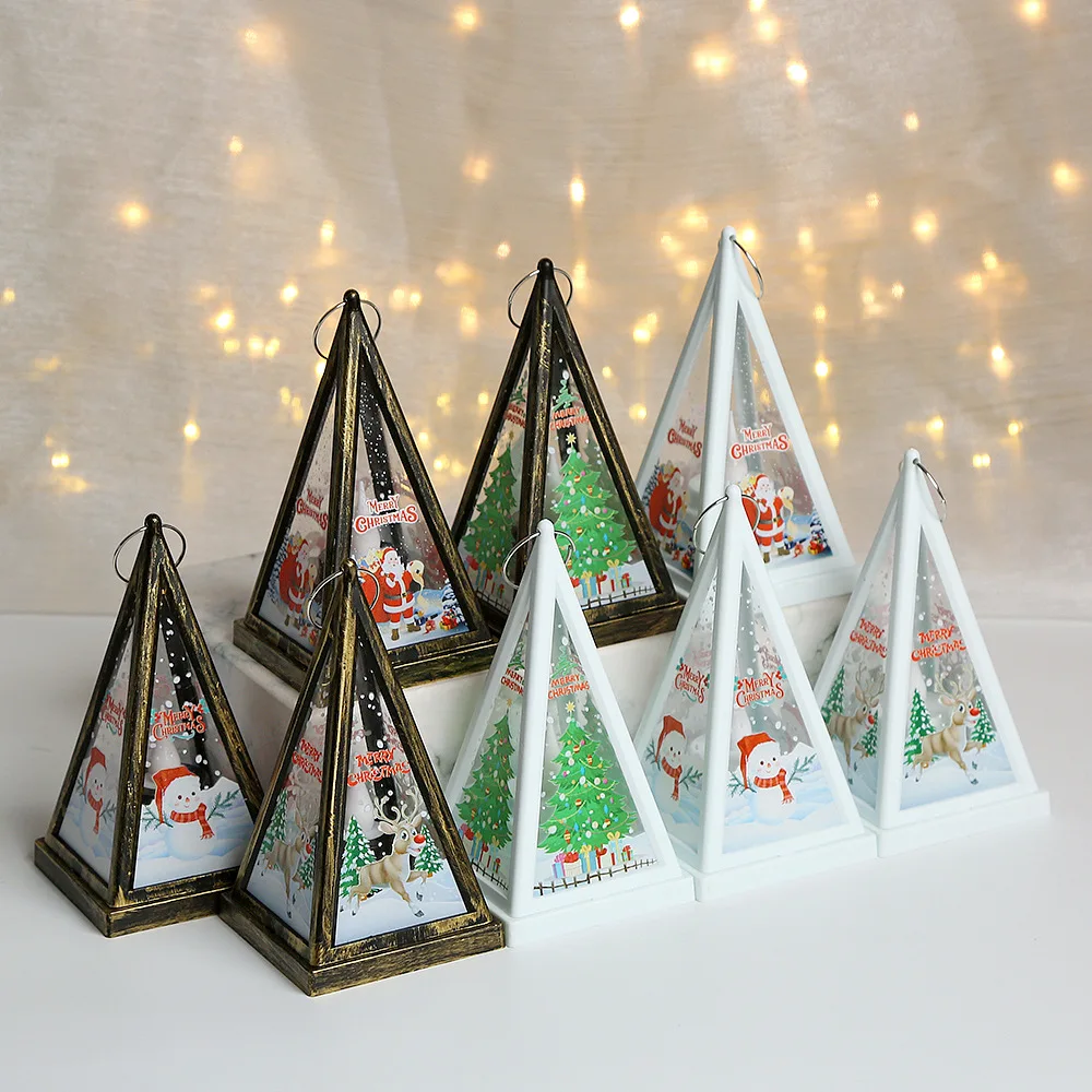 Christmas decorations small horse lanterns hanging pieces cross-border new products LED electronic candle  portable wind lamp