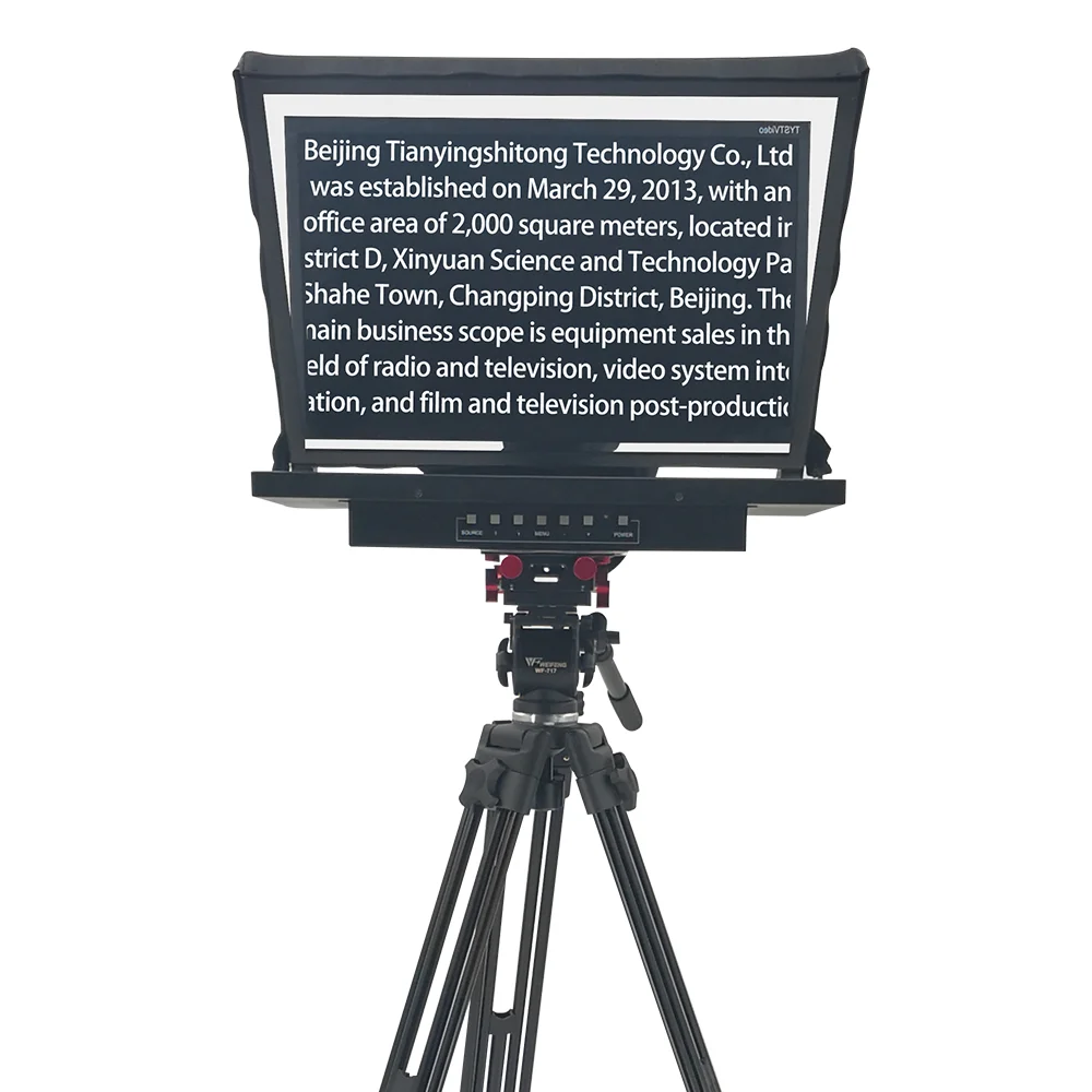 24G Best quality beam splitter glass prompter set 24 inch  prompter teleprompter big high brightness screen
