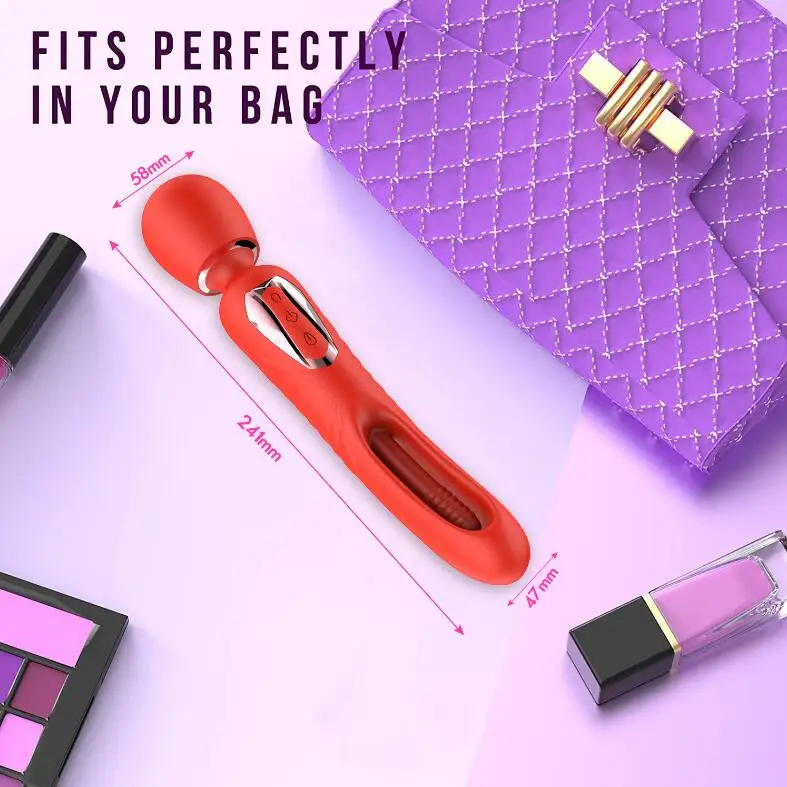 Powerful Tapping Flapping AV Massage Wand Dildo Vibrator 10 Mode Vagina G Spot Stimulator Clitoris Anal Sex Toys for Women%