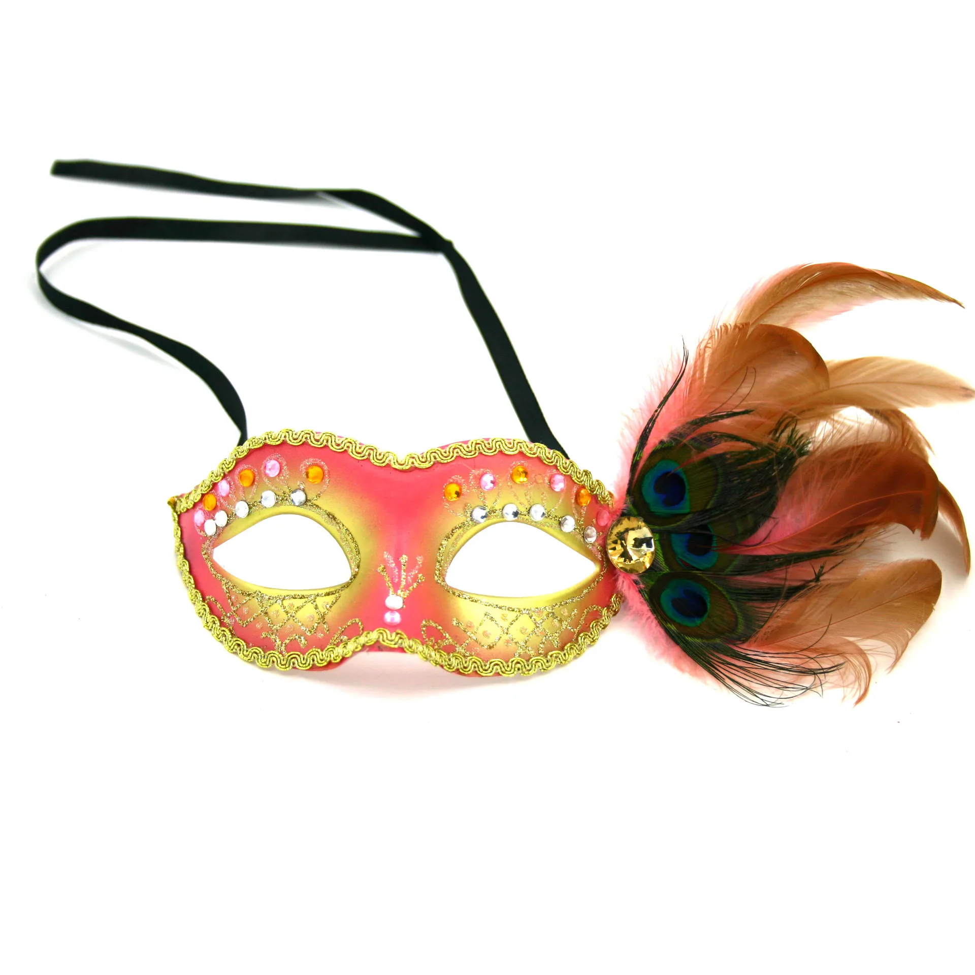 Carnival Painted Feather Mask Makeup Ball Performance Mask Venetian Mask