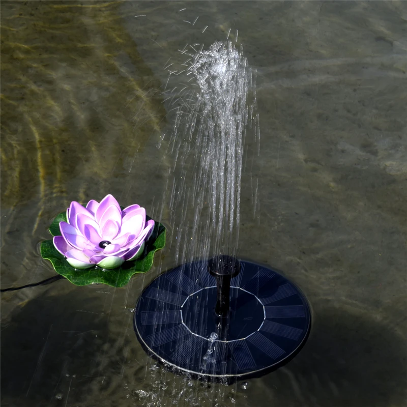 Mini Solar Water Fountain Pool Pond Waterfall Fountain Garden Decoration Outdoor Bird Bath Solar Powered Fountain Floating Water
