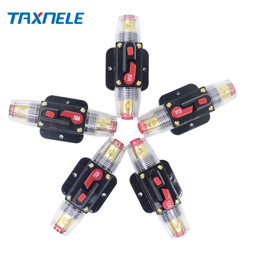 150/100/50/30/20/40/60/80A 12V Car Truck Audio modification Stereo Amplifier Circuit Breaker Automatic Reset Fuse Holder Switch