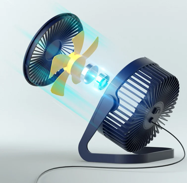 Desktop USB Charging Small Electric Fan Dorm Quiet Portable Mini Fan