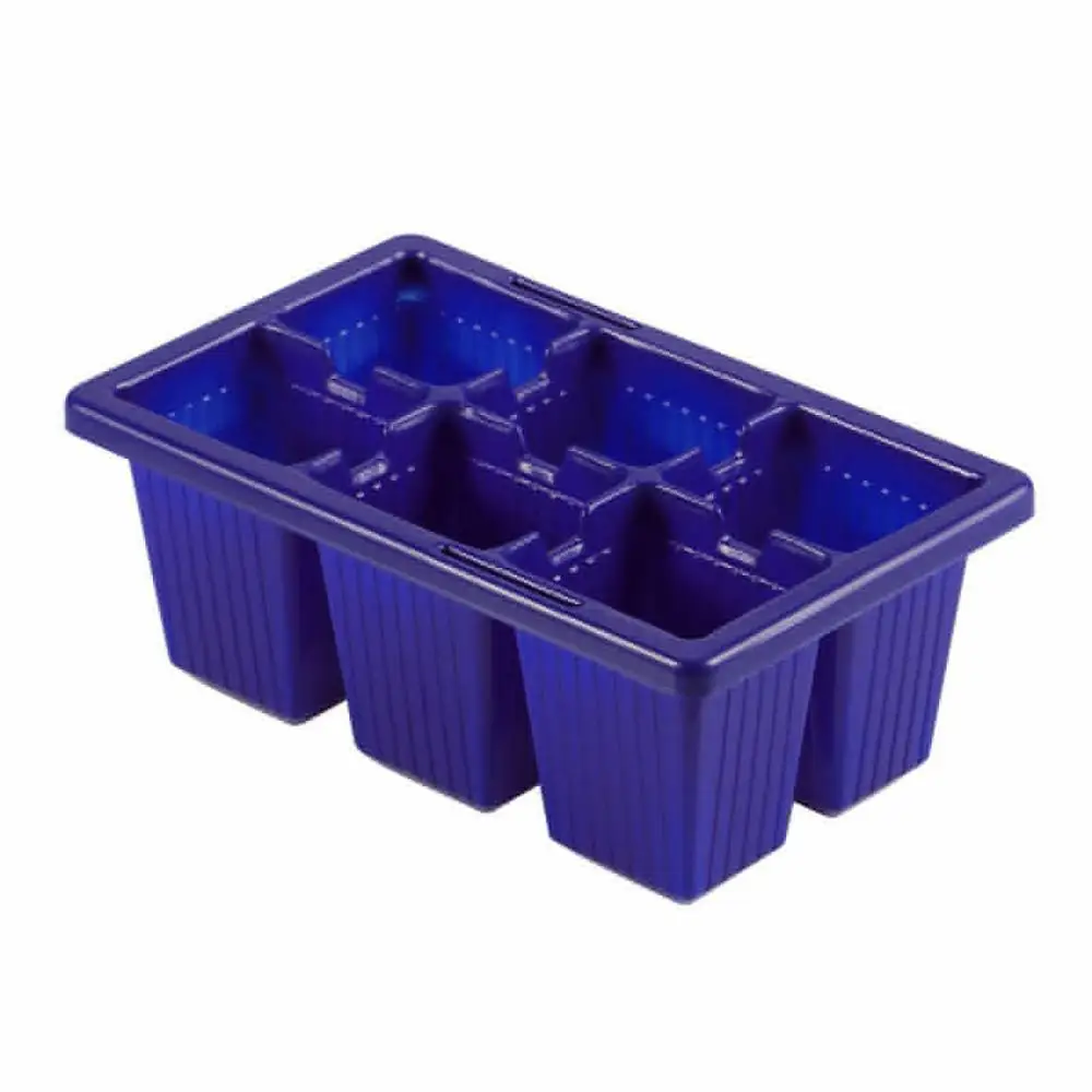 Plastic Plant Seed Sprouter Nursery Seedling Starter Trays 6 Cells Plug Plant Grower Propagation Tray