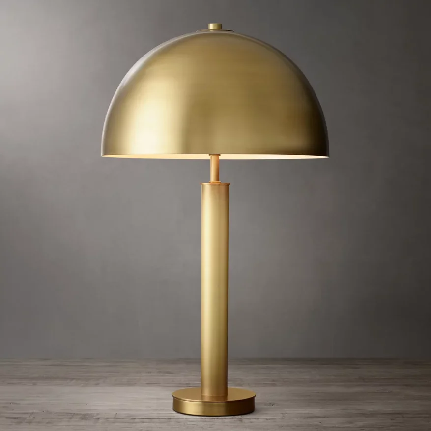 Modern Metal Mushroom Design Desk Lamp Table Lamp For Bedroom Brass Led Nightstand Decorative Luxury Table Lamp