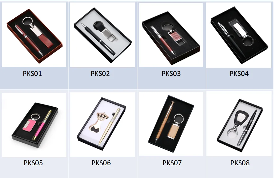 Cheap and in stock fast delivery customized logo promotional gift pen with key ring corporate promotional gift items