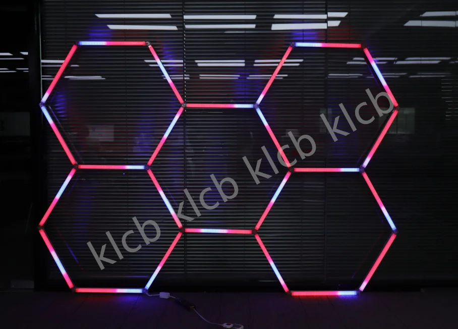 KLCB RGB Led Garage Ceiling Light LED Working Light Car Hexagonal Garage Led Light For Car Wash Workshop  And Garage