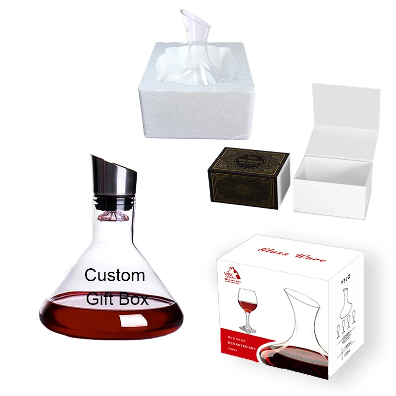 accept OEM ODM 63oz 1800ml Wine breathe custom logo rapid wine aerator stainless drink glass wine decanter