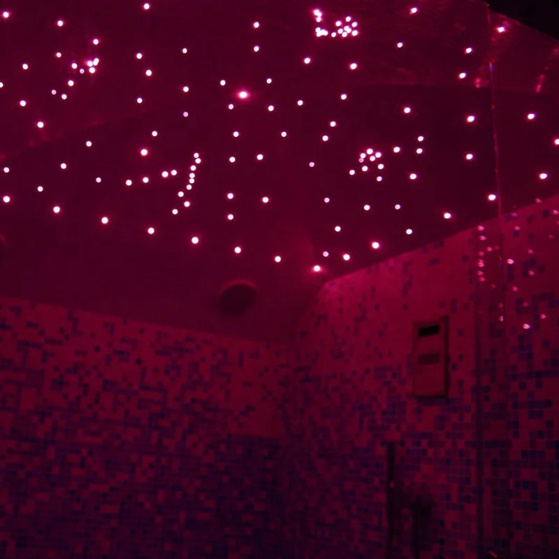 Fiber optic light crystal end fitting pieces for starry star ceiling