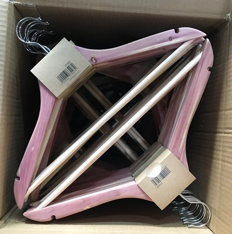 LMC6612 Wholesale Natural Cedar Wooden Clothes Hanger