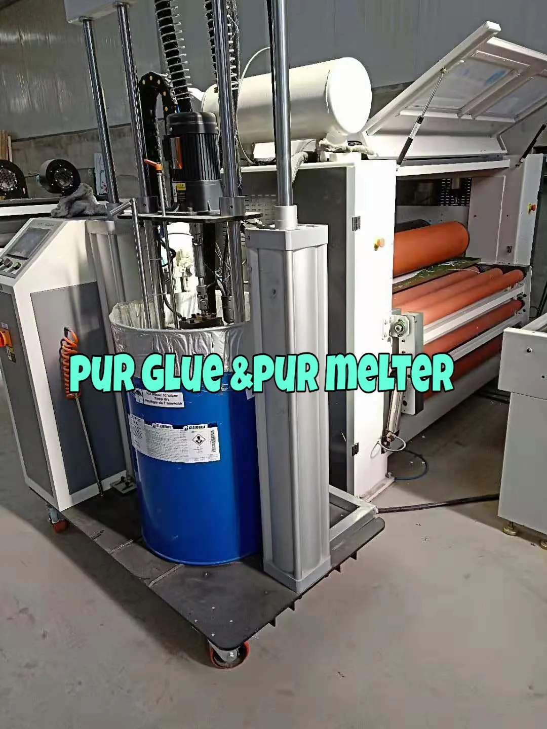 Factory price  HPL CPL foil  Flat PUR Hot roll press  laminating machine Line for bed furniture