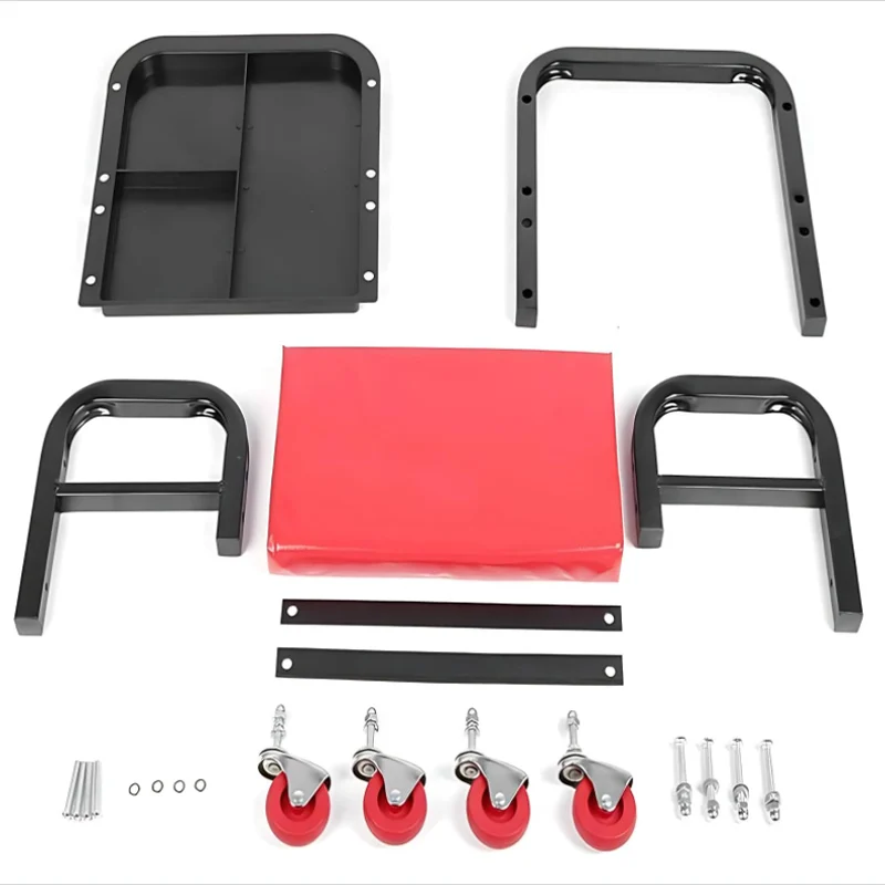 ET Factory 360 Degree Rotation Adjustable Height Round Repair Stool With Tool Tray For Garage Work Room