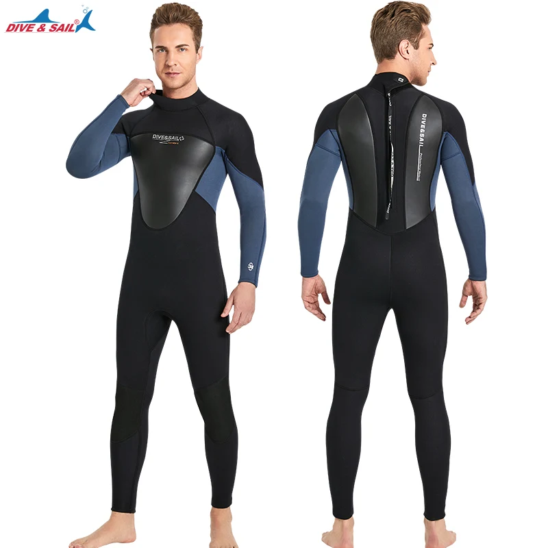 Гидрокостюмы для дайвинга и паруса неопреновый гидрокостюм 3 мм всего тела теплый плавания подводной охоты серфинга