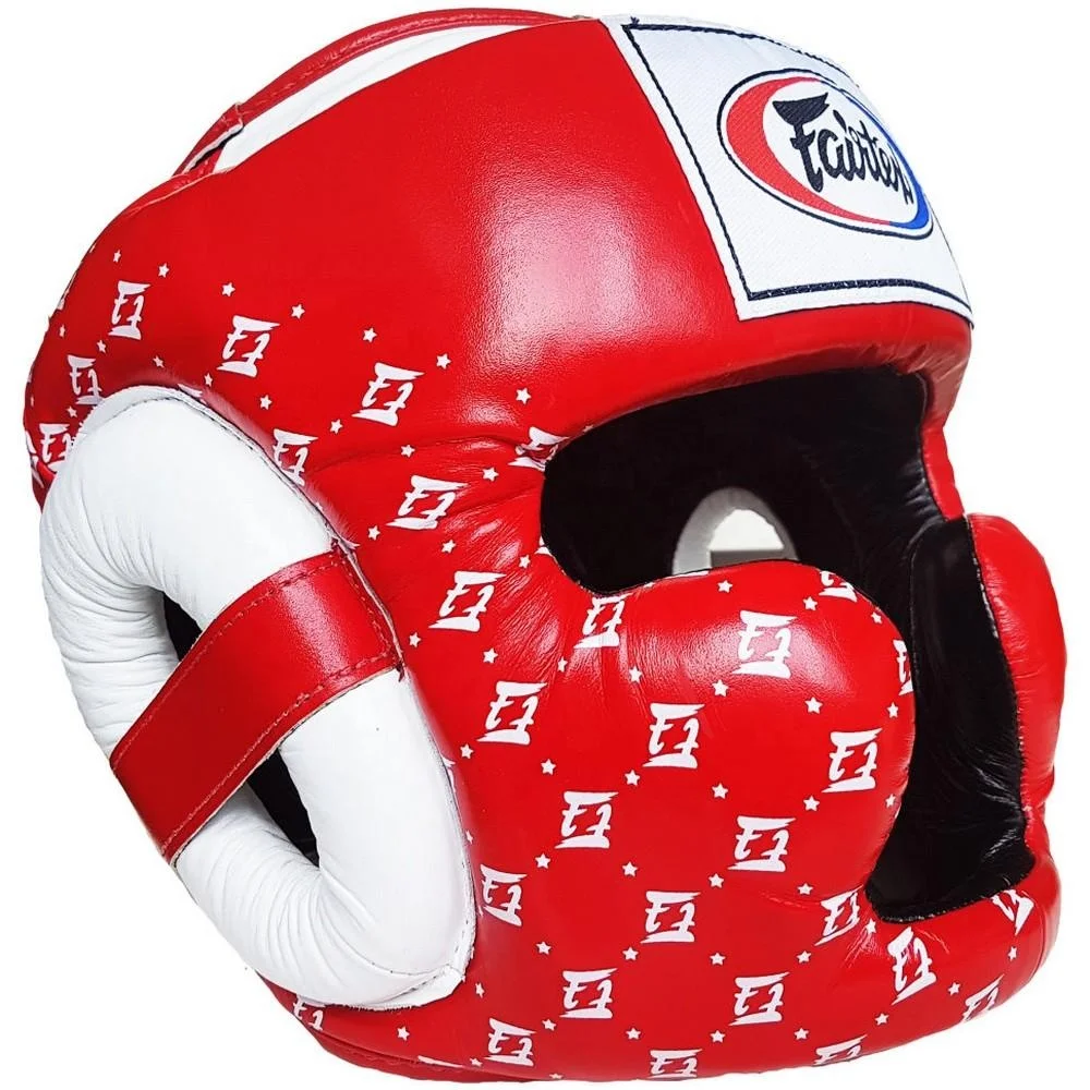 
custom logo Super Sparring headgear kickboxing fairtex head guard Thai Boxing MMA Headguards Kickboxing Head Protection Head 