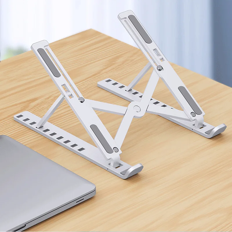 Factory Price Universal Fashion Folding Tablet Notebook Stand Silver/black Metal Item  Origin Type Inch Rotate Size