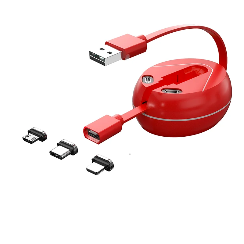 1 образец OK, бесплатная доставка, многофункциональная портативная линия передачи данных, зарядное устройство для мобильного телефона 3 в 1, магнитный выдвижной кабель для быстрой зарядки