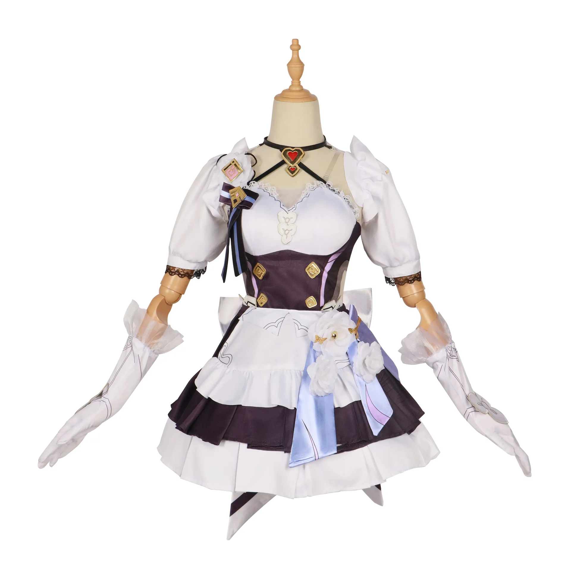 Honkai Impact 3rd Cosplay Maid Outfit Game Anime Miss Pink Elf Dress Shoes Wig Cosplay Costume
