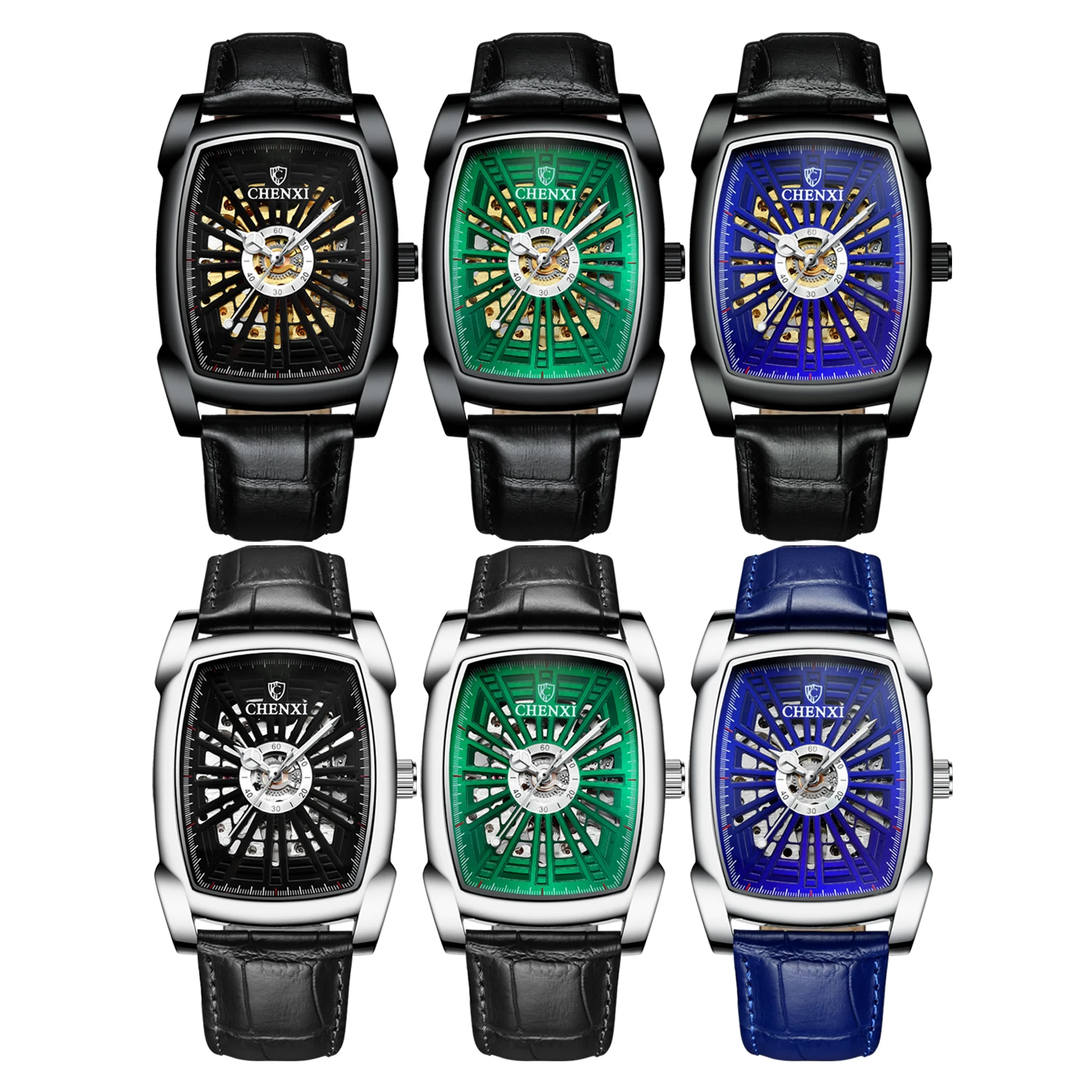 Chenxi Men New Style Awesome Design 3 ATM Water Resistant Automatic Hollow Mechanical Watch