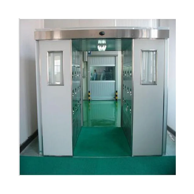  Low cost class 100 electrical interlock disinfection air shower for clean