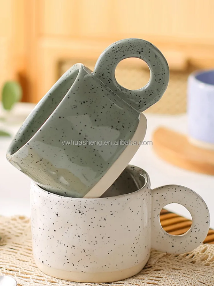 Whole Korean style 300ml purple green ceramic mug milk cup porcelain coffee mugs