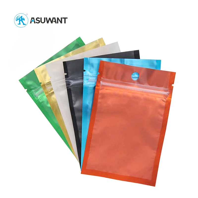 Custom Compound Element Heat Seal Foil Zip Lock Plastic Mobile Phone Accessories Packaging Bags for Headset Cases