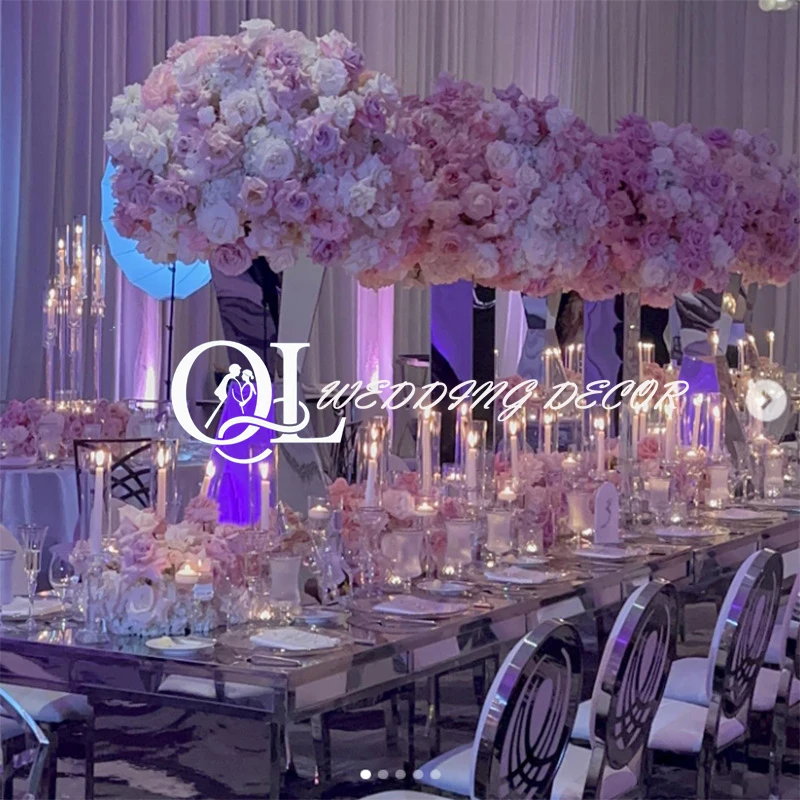 Большая Золотая пирамида 3 фута подставка для цветов серебряная металлическая ваза Центральные элементы свадебного стола