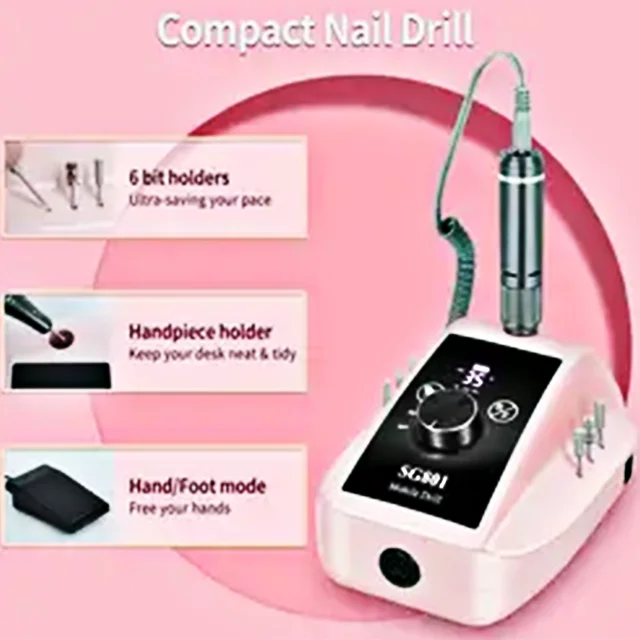 2023 New Arrival Wholesale Electric Nail Drill Machine 35000 RPM Portable Nail Polisher for Nail Manicure