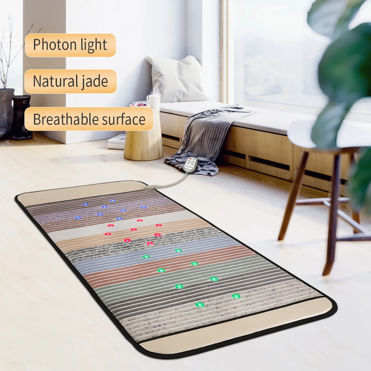 Huikang Chakra crystal pemf mat photon infrared sauna mattress pemf infrared mats with crystals