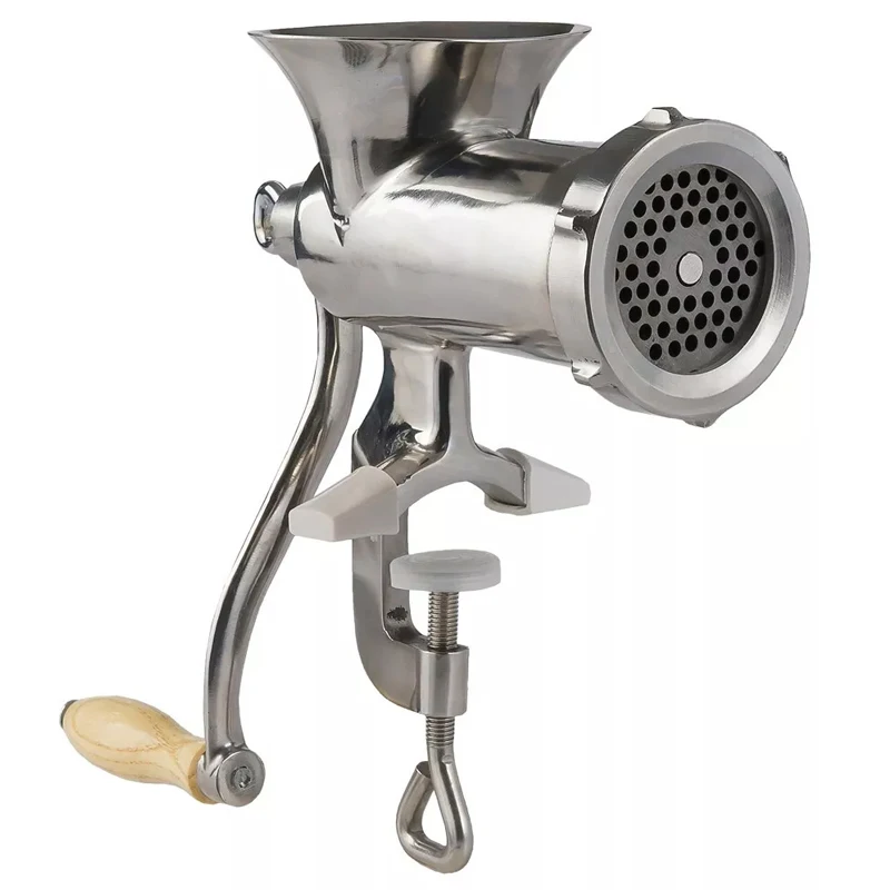 #10 Stainless Steel Clamp On Hand Meat Grinder manual meat mincer
