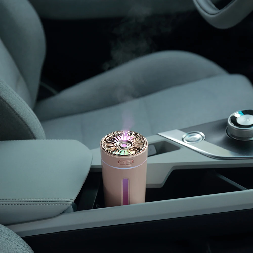 New Mini Car Aromatherapy Phantom Cup Humidifier Mute Portable USB Colorful Atmosphere Light Air Humidifier