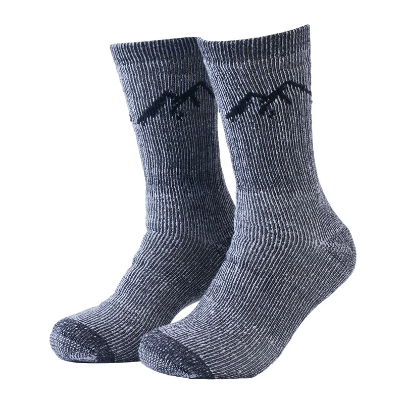 Xianghui best price hot sale skin care custom logo warm dark color ski unisex hiking winter thick merino wool socks
