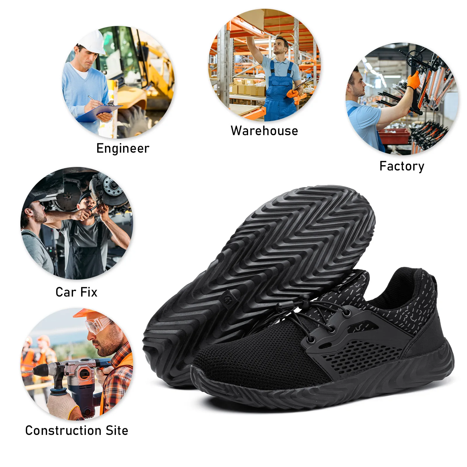 UT JK830 Hot Selling Industrial Cheap Genuine Leather Anti Puncture Construction Steel Toe Safety Work Shoes