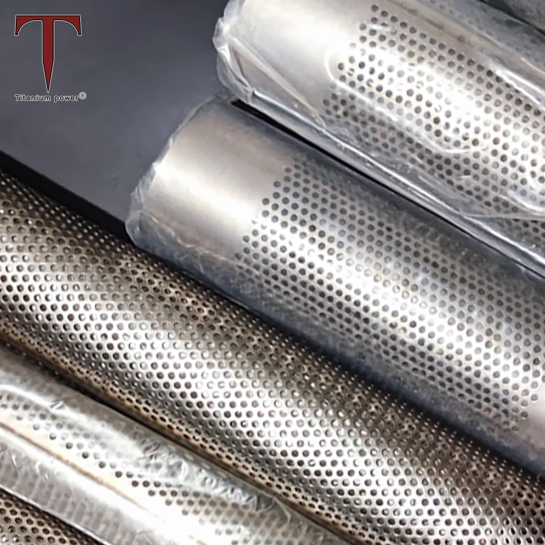 Настраиваемый цилиндрический фильтр Tanium титановая пробуренная труба нержавеющая перфорированная трубка для выхлопного фильтра автомобиля