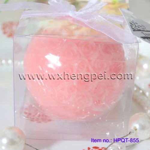 Romance wedding gift candles rose ball candle / Rose Ball Shaped Candles