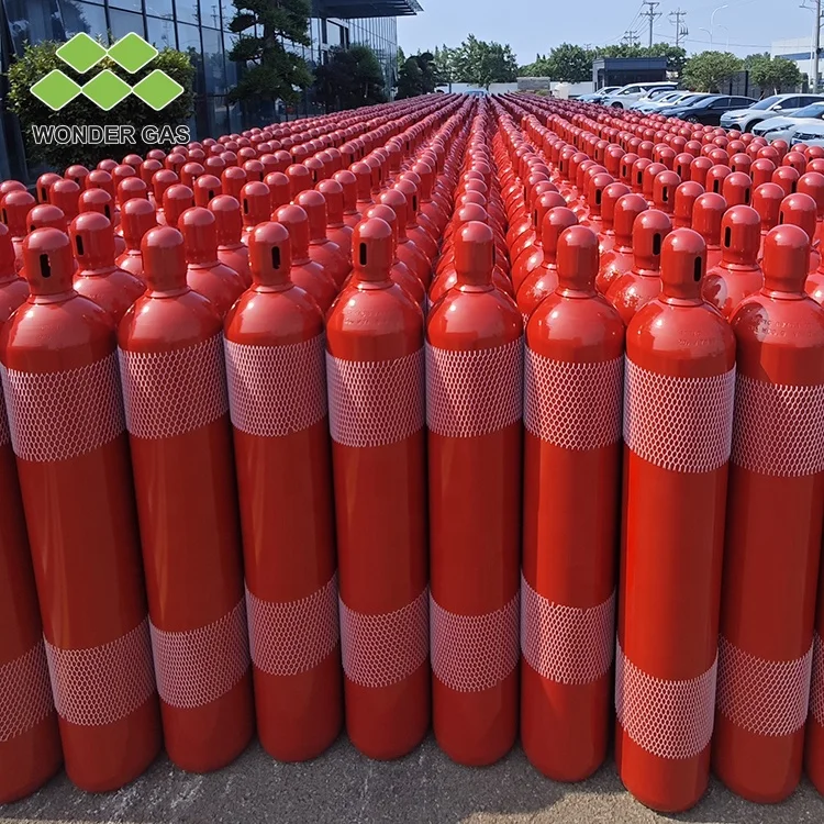 45KG 68L Fire Protection System CO2 Gas Cylinder With VTI Valve Fire Fighting Cylinder Fire Protection System 45 kg