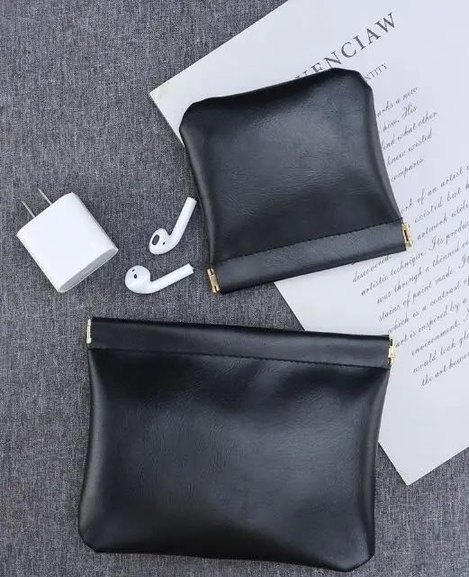 Soft PU leather jewelry pouch jewelry bag small cosmetic bag for travel