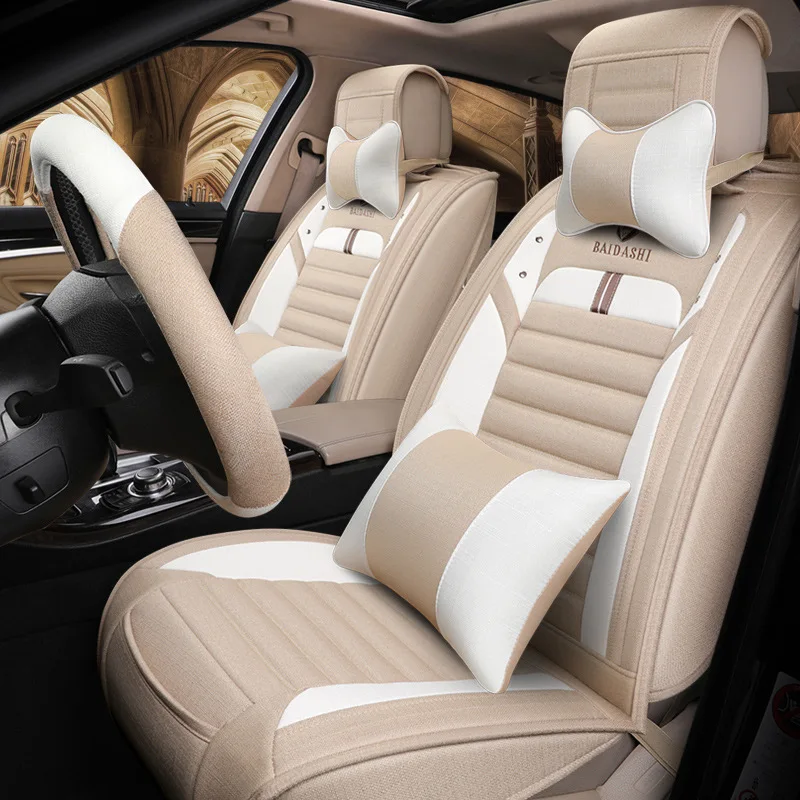 Universal Linen Fabric 3D Surrounded Auto Seat Leather Car Sit Cover Suppliers