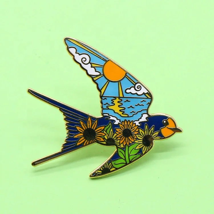 Custom Gold 3d Die Cast Enamel  Badge And Pin Wholesale Military Airplane Lapel Pins